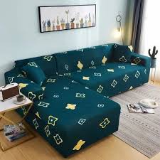 l shape elastic sofa covers set cotton