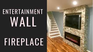 stone fireplace accent wall
