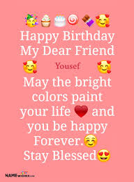yousef happy birthday wishes with name