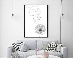 dandelion wall art dandelion print