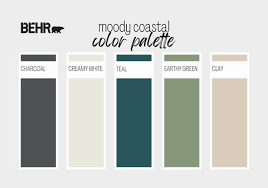 Moody Coastal Paint Color Palette Behr