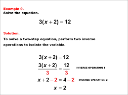 Math Example Solving Two Step