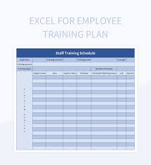 employee training plan excel template