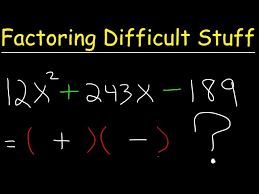 Factor Difficult Quadratic Equations
