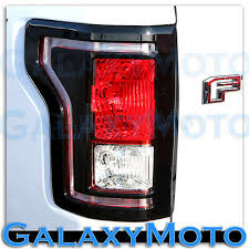 15 17 Ford F150 Truck Gloss Black Plated Taillight Tail Light Trim Bezel Cover Ebay