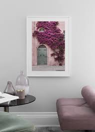 Pink Flower Wall Poster Pink Wall
