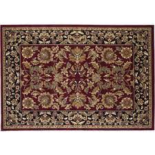39 x 59 red black kashan hearth rug
