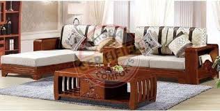 wooden l shape sofa set manufacturer