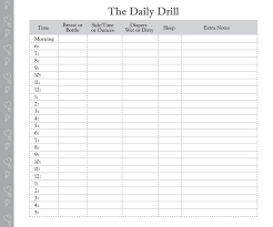 Printable Diaper Feeding Form Day In The Life Daily Log