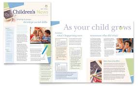 Child Care Preschool Brochure Template Design