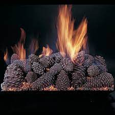 Rasmussen Pc Pine Cones Gas Fireplace Set