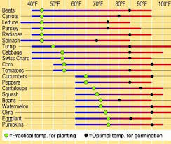 Herb Seed Planting Guide Chart On Soil Temperatures Needed