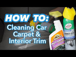 clean car carpet and interior trim