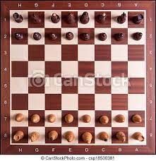 Kings and queens are placed in the center squares of the back rank with. The Initial Setup Of A Chess Board The Pieces And Chess Board Are Made Of Wood Canstock