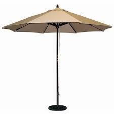 Brown Black Polyester Garden Umbrella