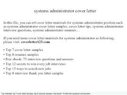 Eeeddbcabeeaf It Systems Administrator Cover Letter Cuorissa Org