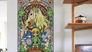wind waker stained glass wall decals