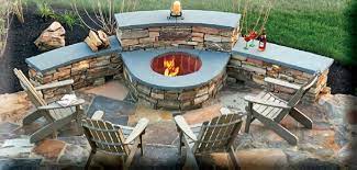 backyard fire pit with seating