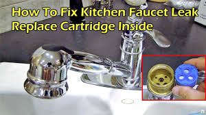 Leaks from under the handle: How To Fix Kitchen Faucet Leak Replace The Cartridge Inside Youtube