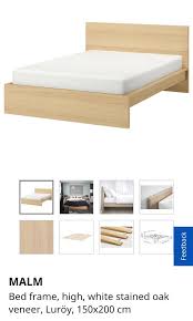 ikea bed frame malm queen lightly