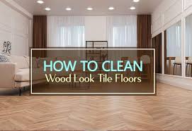 how to clean wood look tile floors