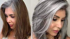 gray hair color transformation