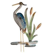 Metal Wall Art Heron Wall Hanging Decor