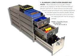 hd aluminum 3 long drawer floor unit