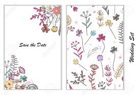 Design For Wedding Greeting Card And Seamless Background Vector