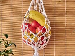 Hanging Fruit Basket Macrame