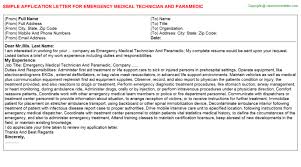 Apply to the college of southern nevada as a student a. Emergency Medical Technician And Paramedic Application Letter