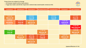 bikram hot yoga cl schedule