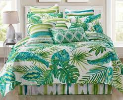 Tropical Palms 3pc King Quilt Set