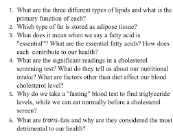 diffe types of lipids