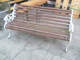 antique cast iron garden bench seat