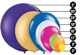 Handy Chart With Balloon Shapes Sizes In 2019 Qualatex