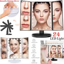 24 led mirror illuminated make up