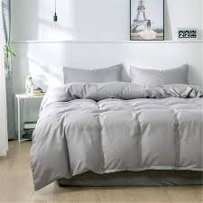 soft duvet cover set solid bedding set