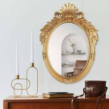 Queenship Decorative Gold Antique Oval
