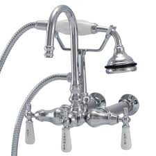 Wall Mount Gooseneck Claw Tub Faucet