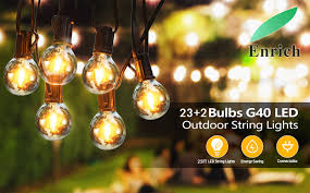 Globe String Lights Outdoor 25ft Led