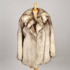 Silver Fox Fur Jacket Vintage Clothing