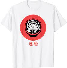 Japanische Flagge – Daruma-Puppe, Japan & Zen Buddhismus Daruma T-Shirt :  Amazon.de: Fashion
