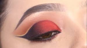 red bridal eye makeup tutoring step