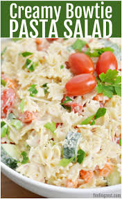 creamy bowtie pasta salad recipe