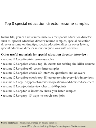 Top 8 Special Education Director Resume Samples