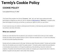 cookie policy template termly