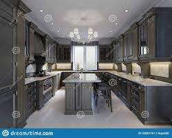 Modern English Classic Style Kitchen Interior Design With