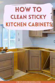 how to easily clean sticky wood kitchen