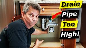 how to fix kitchen sink drain pipe too